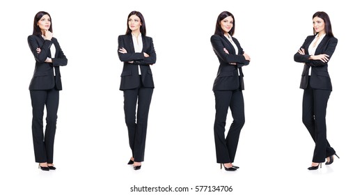 Set of beautiful, attractive businesswoman isolated on white. Business, career success concept. - Powered by Shutterstock