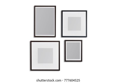 Set black modern frame