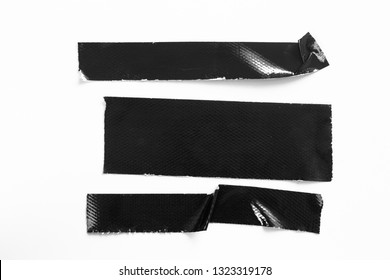 Set Black Tapes On White Background Stock Photo 1323319178 | Shutterstock