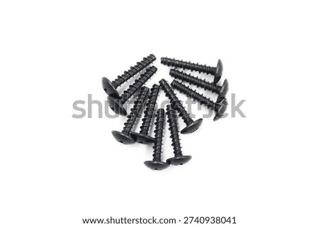  set of black universal tapping screws designed specifically for motorcycle bodywork and fairings