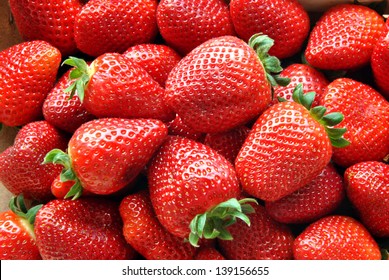 set in a box of strawberries before eating