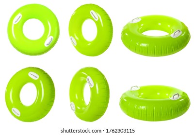 Set with bright inflatable rings on white background - Powered by Shutterstock