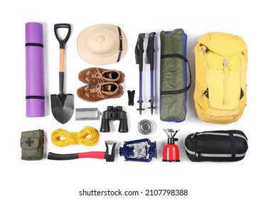 Set Camping Equipment On White Background Stock Photo 2107798388 ...