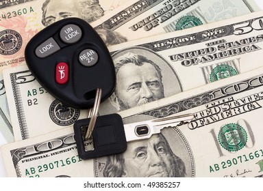 A Set Of Car Keys With Cash, Car Payment