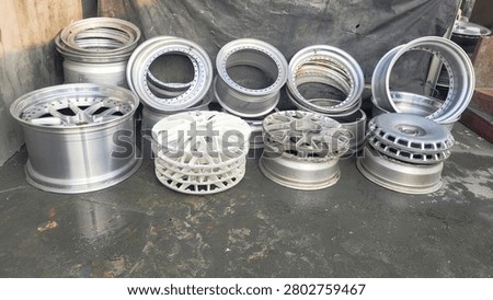 a set of car rims, for modification or customization materials 