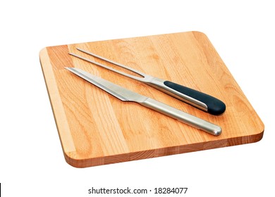 Set For Carving Meat Knife And Fork