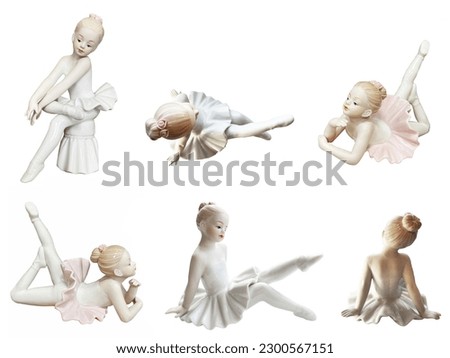 
Set of ceramic figurines of young ballerinas