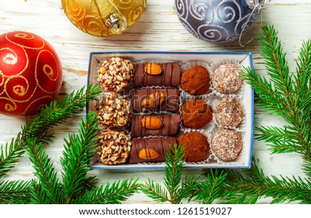 Similar – Foto Bild Kokosnuss weißer Weihnachtskuchen. Australisches Dessert