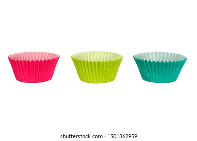 Set Colorful Muffin Cups On White Stock Photo 1501362959 | Shutterstock