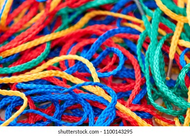 Set of colorful strings for school crafts