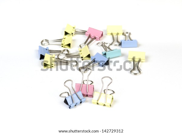 large coloured bulldog clips
