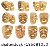 theatre happy face isolated