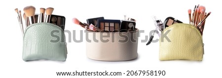 Similar – Image, Stock Photo Set of makeup supplies on table