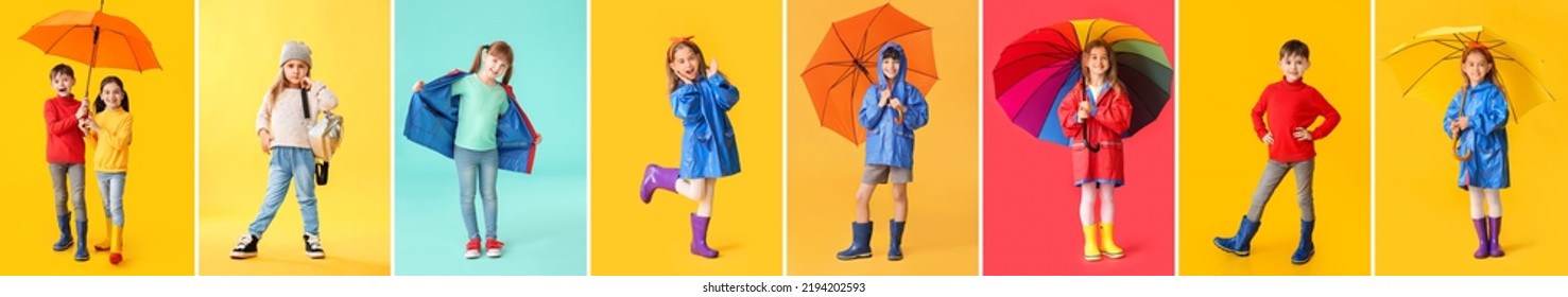 Set Cute Children Autumn Clothes On Stock Photo 2194202593 | Shutterstock