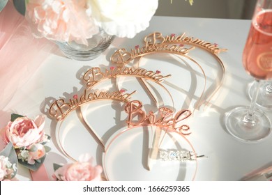 Set Of Decor And Attributes For The Celebration Of A Bachelorette Party Of A Bride.
