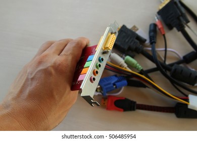 set of different cable connectors