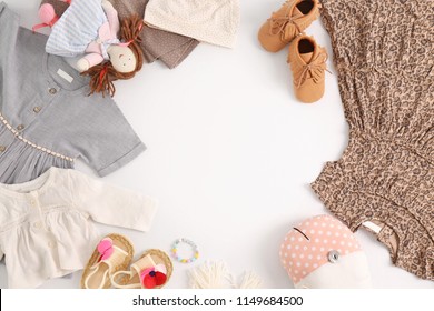 flat lay baby photography