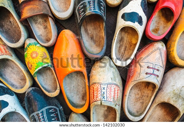 antique dutch wooden shoes