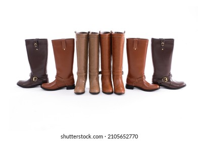 Set Of Different Female Leather Boots 