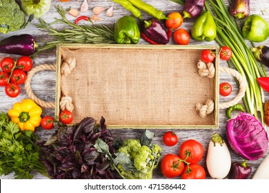 Wooden Crate Farm Fresh Vegetables Cauliflower Stock Photo (Edit Now ...