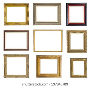 Set Different Picture Frames Isolated On Stock Photo 137843783 ...