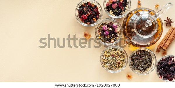 Set Different Types Green Black Herbal Stock Photo 1920027800 ...