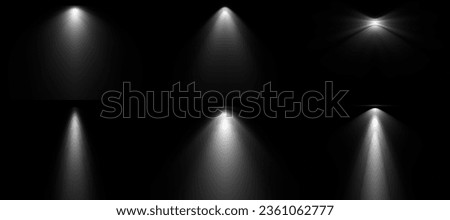 Set of diverse light profiles ready to use in architecture. 3d render of light projections AKA ies-light profiles