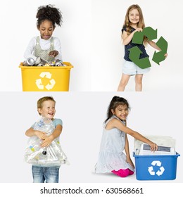 Set Diversity People Recycle Sign Environmental Stock Photo 630568661 ...