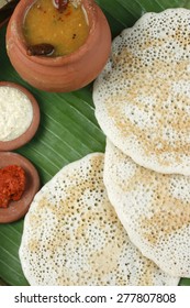 Set Dosa Is A 'set' Of 3 Dosas Topped With Butter Or Ghee And Chutney.