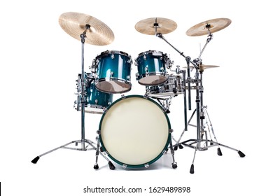 Set of drums  isolated on white background