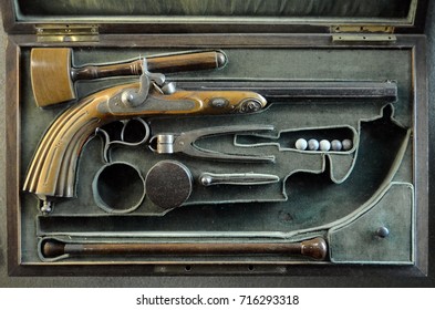 A Set Of Dueling Pistols In A Box