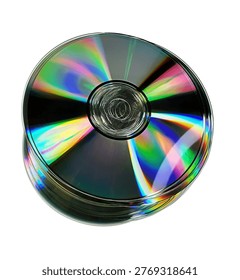 A set of DVDs containing computer data