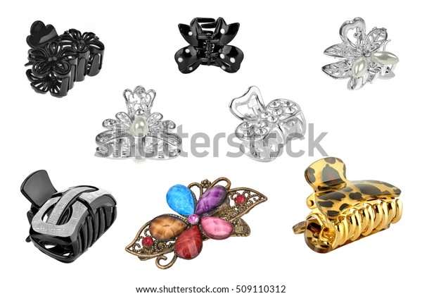 Set Eight Different Types Hair Clips Stock Photo Edit Now 509110312