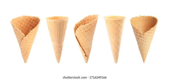 Set Empty Wafer Ice Cream Cones Stock Photo (Edit Now) 1716249166