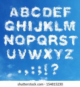 Set - the English alphabet from clouds - Shutterstock ID 154815230