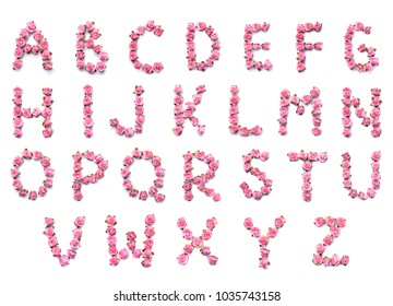 Set English Alphabet Letters Beautiful Little Stock Photo 1035743158 ...