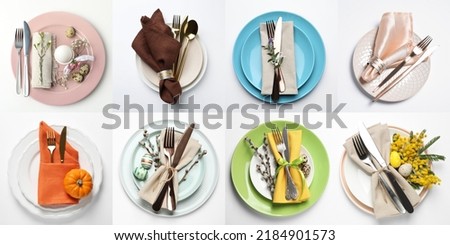 Similar – Image, Stock Photo Elegant Easter table setting with pastel accents