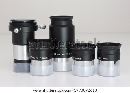 set of eyepieces for telescope Сток-фото © 