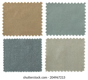 set of fabric swatch samples texture