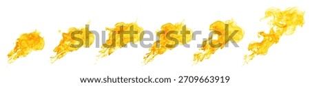 Set fire flame isolated white background. motion design, burst effect, cinematic explosion scenes, heat energy concepts in torch. heat texture, burn in the grill. flame blaze at night, fire sizzling