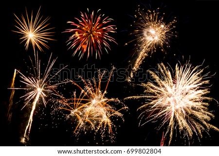 set of fireworks