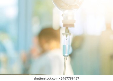 Set fluid Chemotherapy drug iv drip on patient concept.medical use treatment.nutrition loss patient cancer and vitamin iv drip in hospital. - Powered by Shutterstock