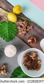 A Set Of Food And Ingredients For A Food Photo Shoot