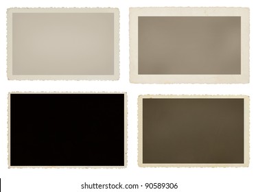 Set of four blank picture frames