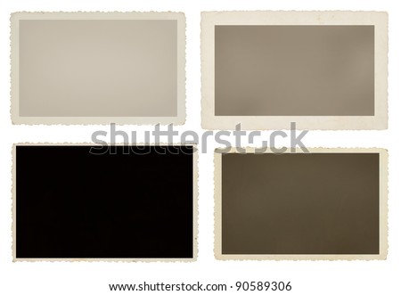 Set of four blank picture frames