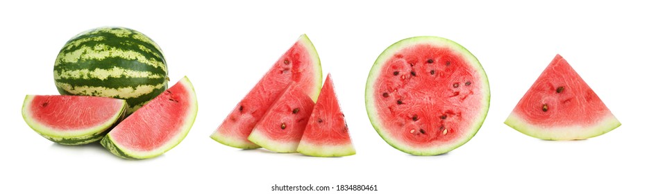 Watermellon Watercolor Clipart Set Isolated Vector Stock Vector ...