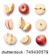 apple top view isolated
