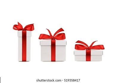 Set Of Gift Box Isolated