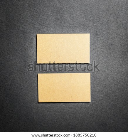 Set of golden business cards. Blank business cards for company style.