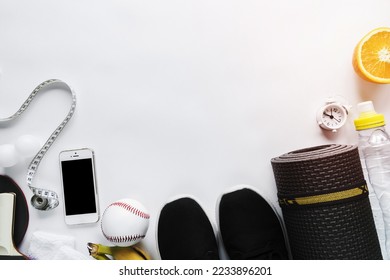 set healthy lifestyle objects. Resolution and high quality beautiful photo - Shutterstock ID 2233896201